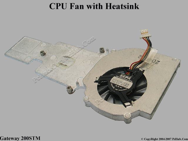 Gateway 200STM Heatsink with SEPA CPU Fan DC5V 0.18A HY45M-05A