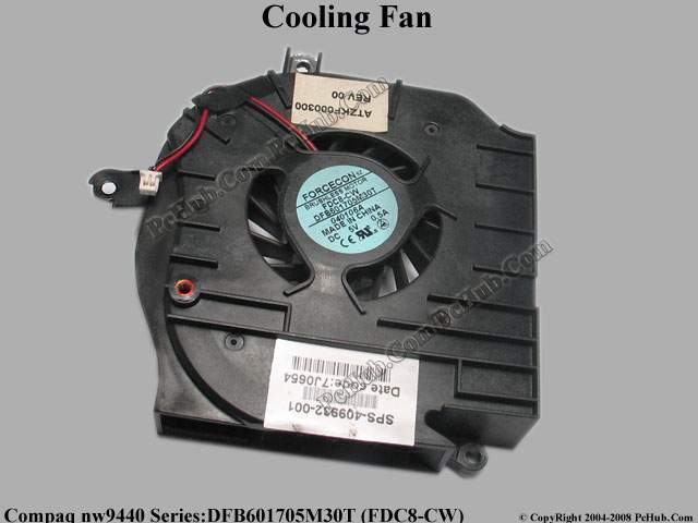 HP Compaq nw9440 Series DC5V 0.5A 409932-001 DFB601705M30T (FDC8-CW) ATZKF000300 Cooling Fan