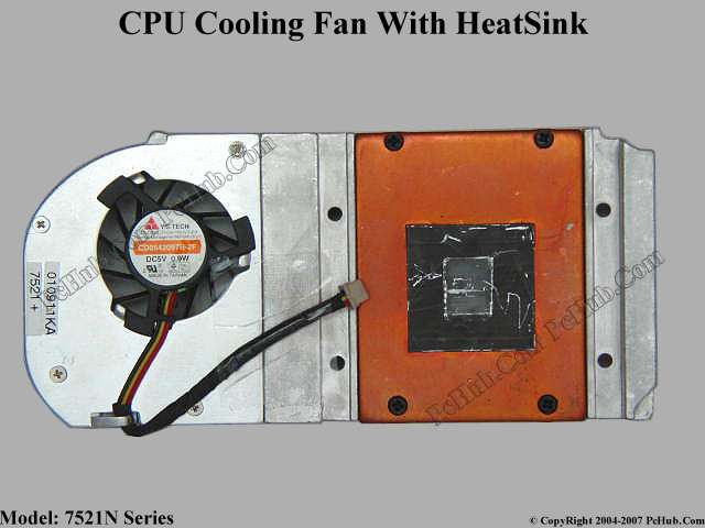 NEC Versa Premium 7521N CPU Fan With Heat Sink DC5V 0.9W CD0542097B-2F 011129KA