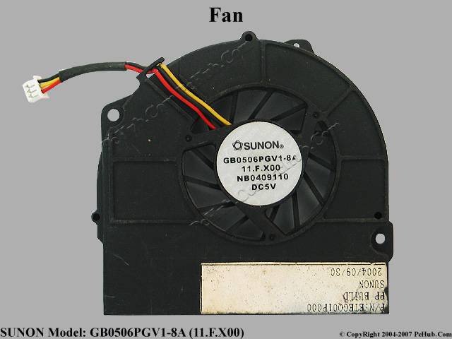 SUNON DC5V bare fan GB0506PGV1-8A, 11.F.X00 ETEGQ01P000