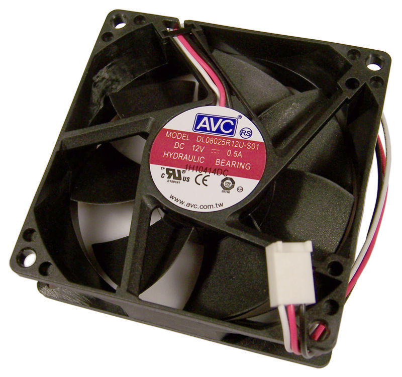 NEW AVC HP DL08025R12U-S01 12v DC 0.50a 3-Wire 80x25mm Fan