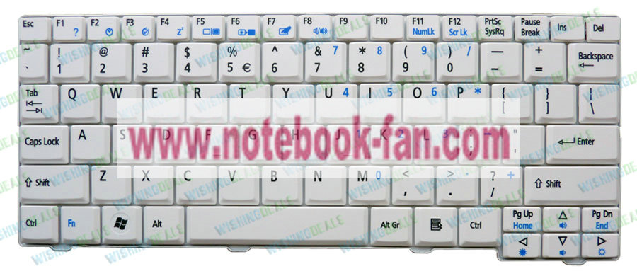 New Gateway LT1005 Series US Keyboard White