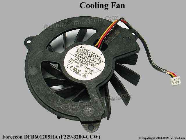 Forcecon DC5V 0.4A DFB601205HA (F329-3200-CCW) Cooling Fan