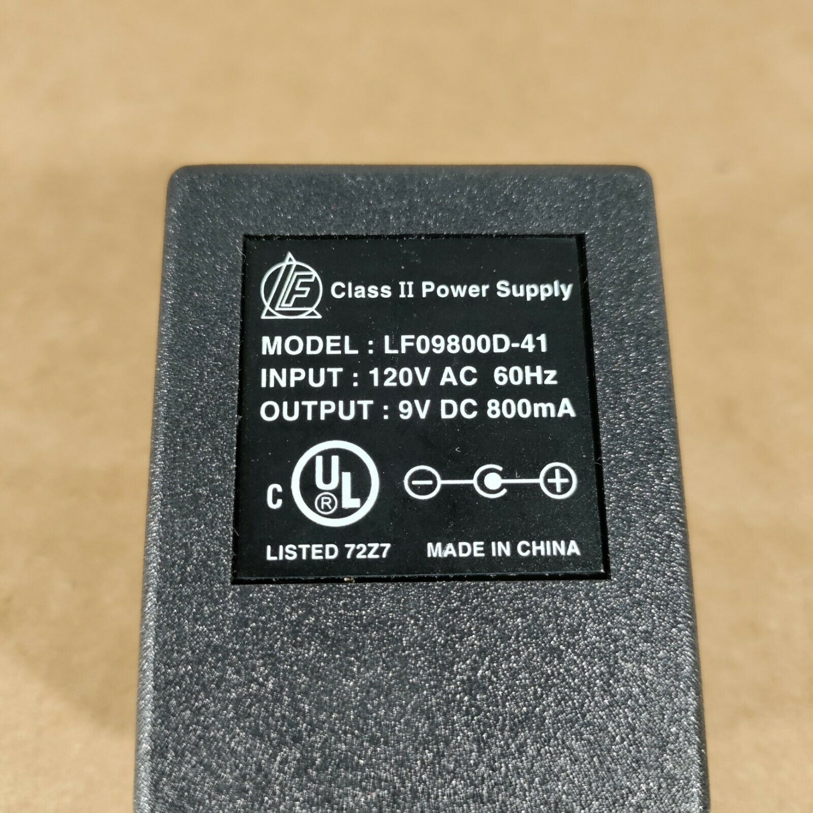 LF Class 2 AC/DC Power Supply 9v 800mA LF09800D-41 Features: new Output Voltage: 9 V Brand: Unb