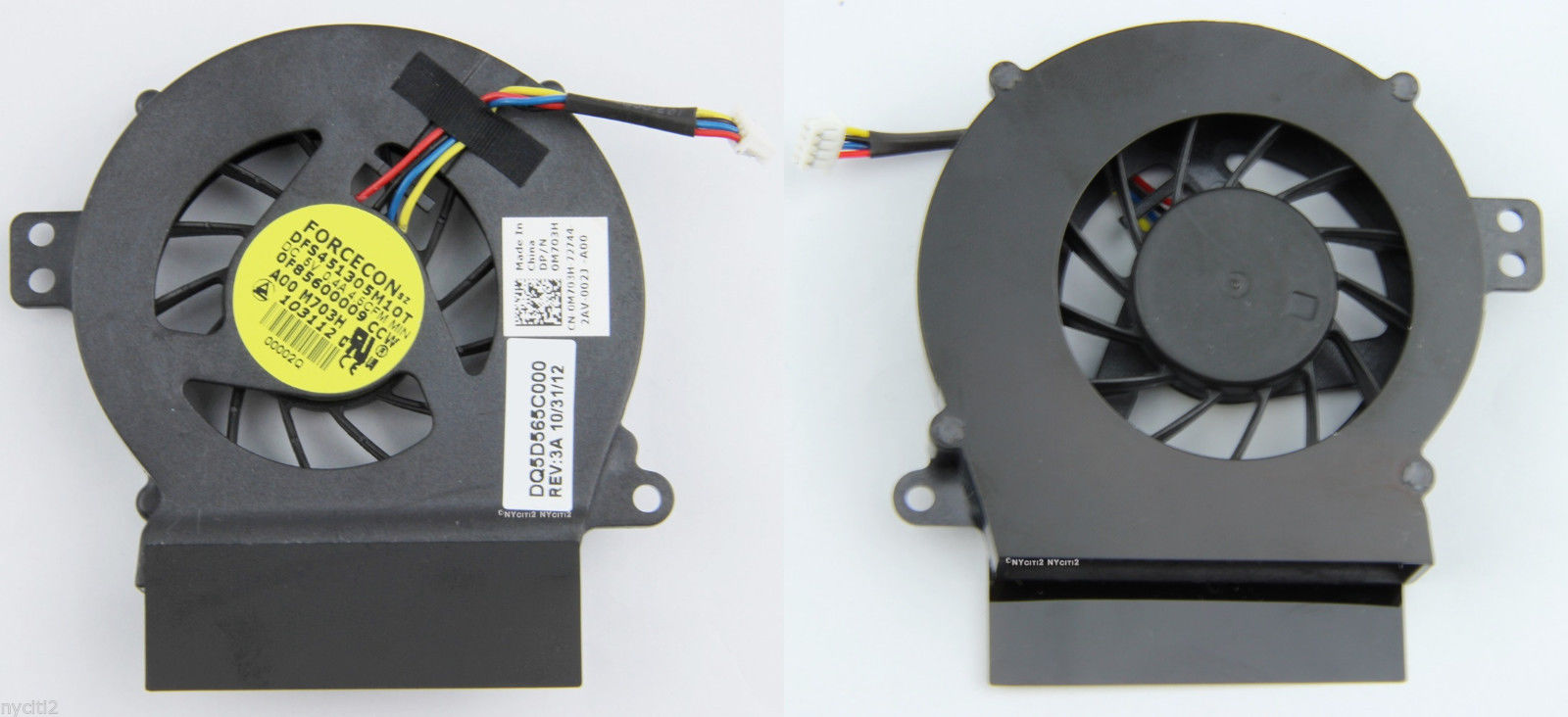 Laptop CPU Fan for Dell Vostro compatible with P/N 0M703H DQ5D565C000