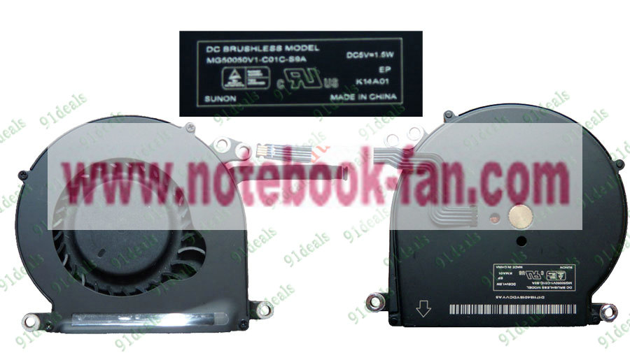 Macbook Air A1370 11" 1.6GHz CPU Cooling Fan MG50050V1-C01C-S9A - Click Image to Close