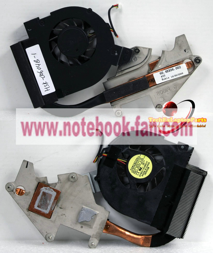 Gateway NV53 Heatsink/Cooling Fan 60.4BX06.002 60.4BX07.002 - Click Image to Close