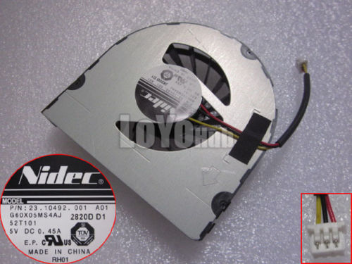 New Dell INSPIRON 14vr N4050 fan 5V 0.45A G60X05MS4AJ 3wire