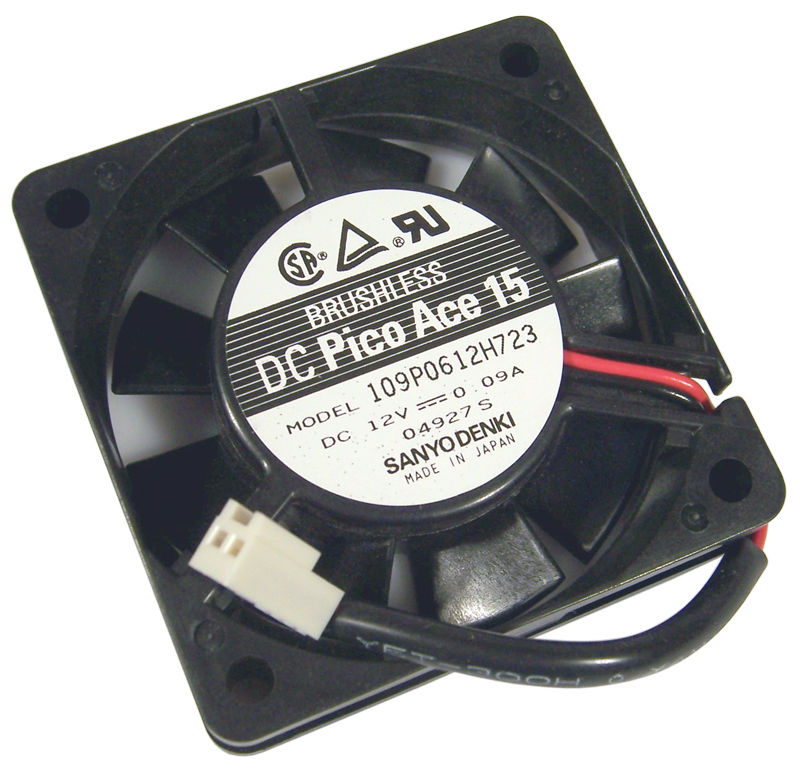 NEW Sanyodenki 109P0612H723 0.9a DC 60x15mm 12v 2-Wire FAN - Click Image to Close