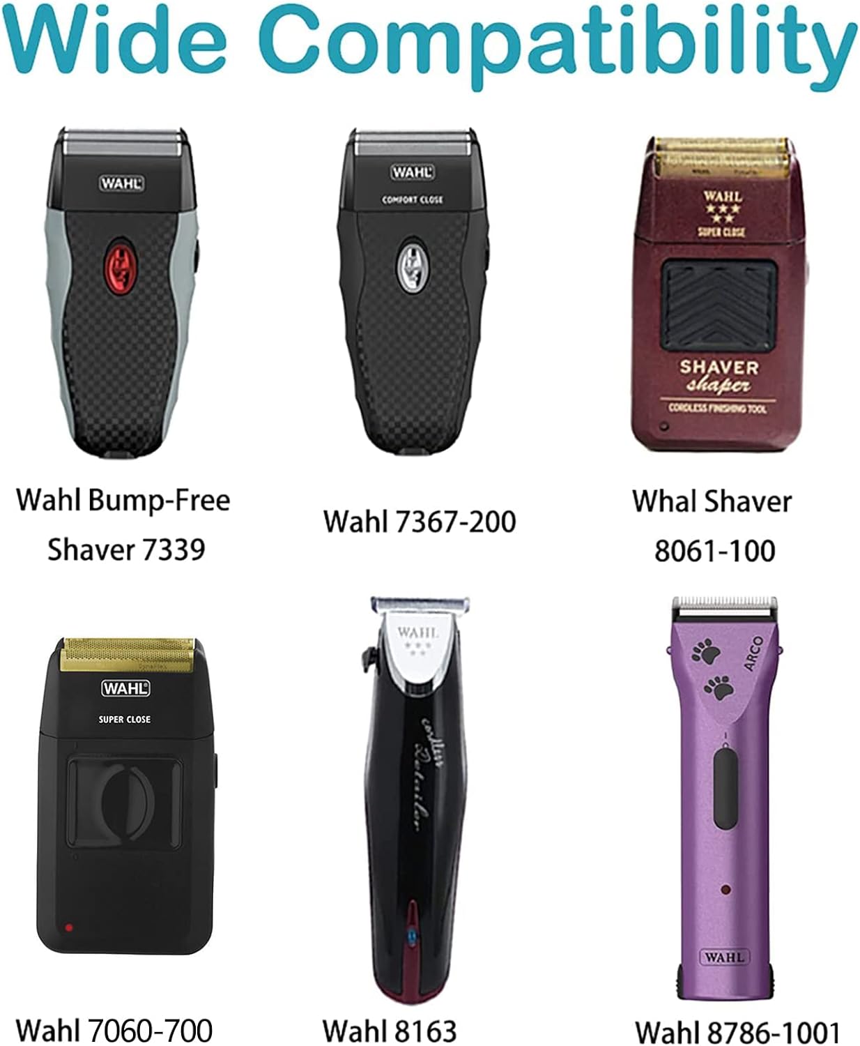 for Wahl Shaver Shaper Charger 2V Power Cord for Wahl Trimmer 8061, 8163, 8786-1001, 7367, 7357, 702