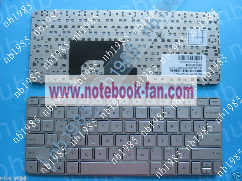 New HP Mini 210-2072CL 210-2037 US Keyboard silver 622344-001 As