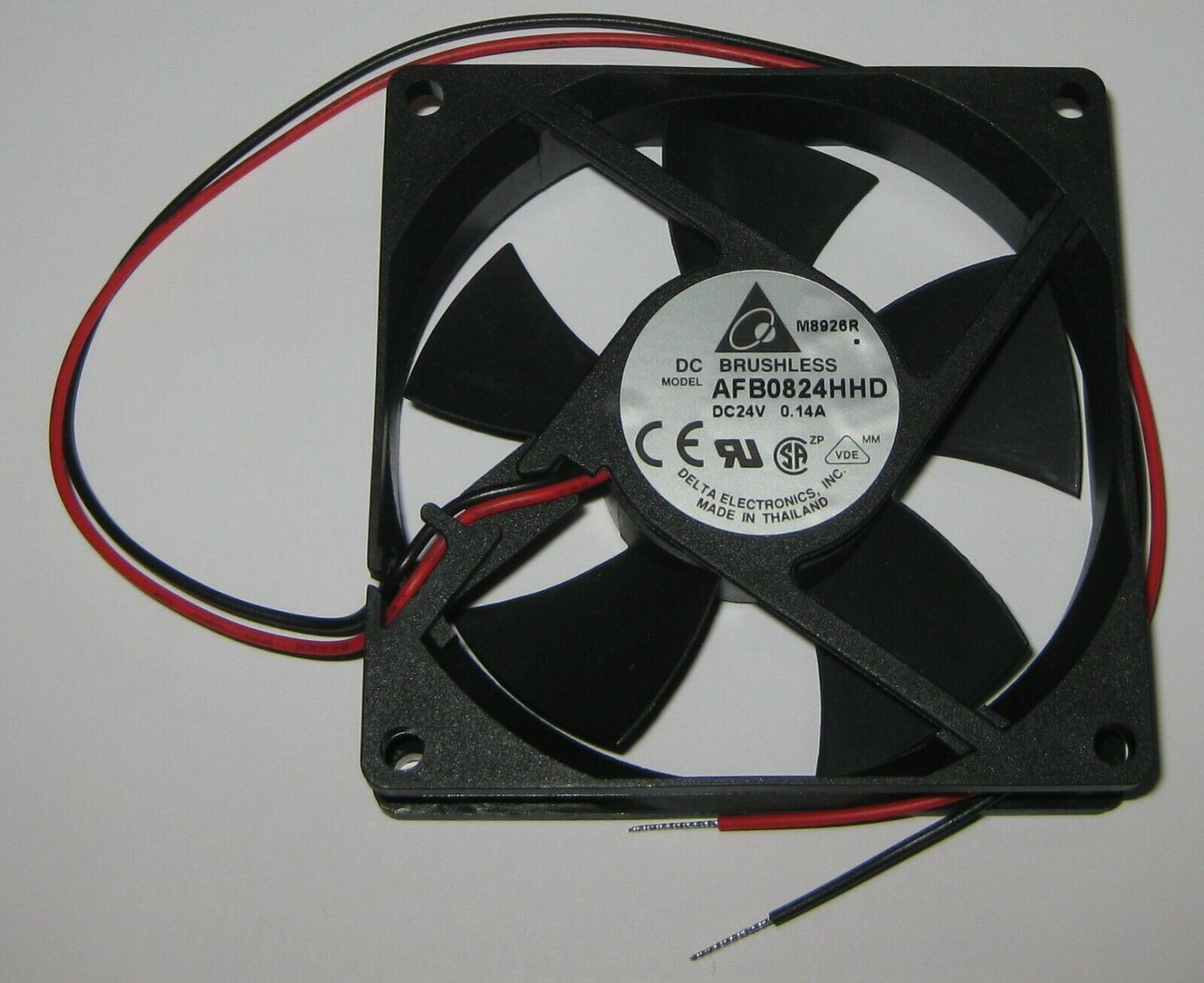 Delta 80 mm High Speed Cooling AFB Fan - 24 V - 41 CFM - AFB0824HHD 24V DC 80mm Bearing Type: Bal - Click Image to Close