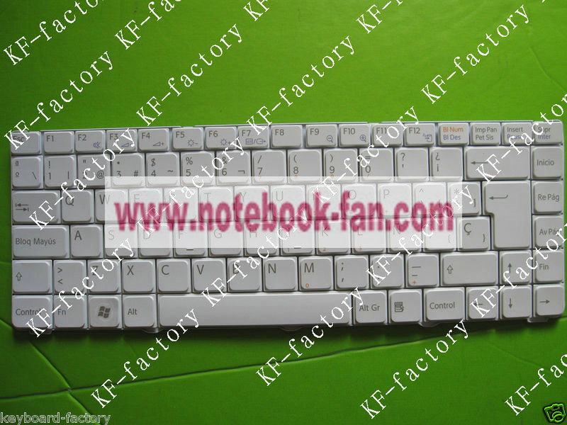 New Sony VGN-NR VGN NR Series Teclado Keyboard White Spanish V07