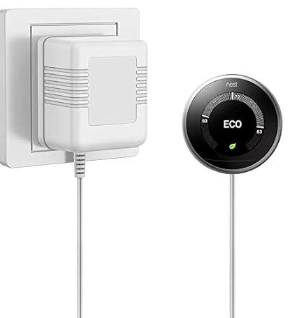 24V 500mA 26ft C Wire Transformer Adapter Compatible with Nest/Ecobee/Sensi/Honeywell Thermostat, Ne