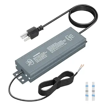 12V LED Driver 60W 10.8FT 12V LED Power Supply 5A 110V AC to DC Converter 12Volts Transformer Waterp