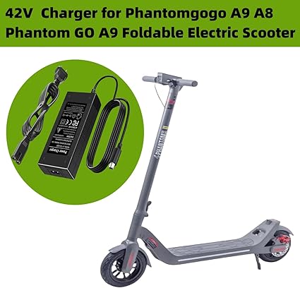 42V Charger for Phantomgogo A9 A8 Phantom GO A9 Foldable Electric Scooter 350W Motor 36V 10.4Ah Lith