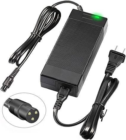 42V 2A Power Adapter 3-Prong Powerfast Inline Connector for 36V Pocket Mod,Dirt Quad,and Sports Mod