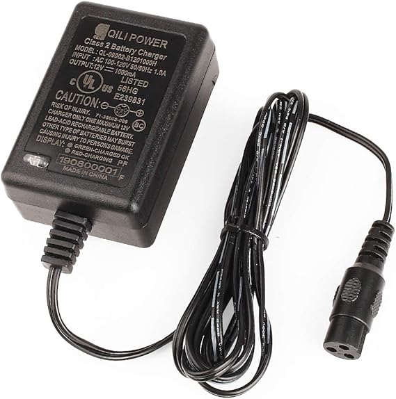 Scooter Battery Charger for Razor E90, PowerRider 360, Jr. Electric Wagon, Boreem Tankman, Minimoto