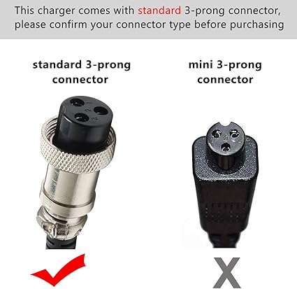 24V Scooter Battery Charger for Razor E100 E200 E200S E175 E300 E300S E125 E150 E500 PR200 E225S E32