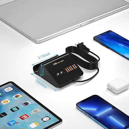 USB C Charging Station 35W, 6-Port (3 USB-C and 3 USB-A) Desktop Fast Charging Station for iPhone 14
