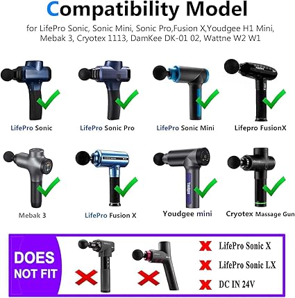 16.8V AC/DC Massage Gun Charger Adapter Compatible with LifePro Sonic, Sonic Mini,Fusion X, Sonic Pr