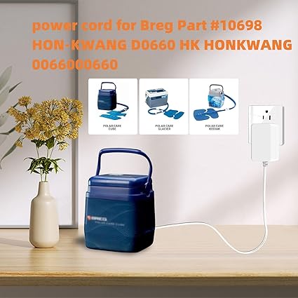 6V Power Cord for Breg Polar Care Cube #10698 Compatible with HON-Kwang D0660 HK HONKWANG D 0660 006