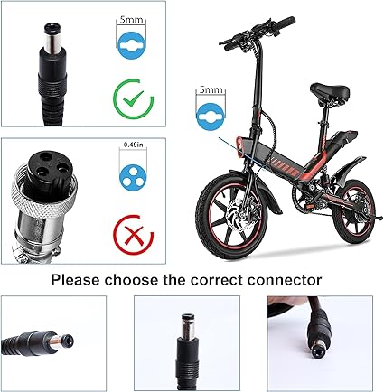 UL Certified 54.6V Electric Bike Power Adapter, Fast Electric Scooter Charger for 48V Lithium Batter