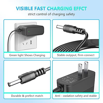 26V Charger for 22.2V Battery Cordless Vacuum Cleaner Replacement for NADALY A13 ME02, VersLife S7 P