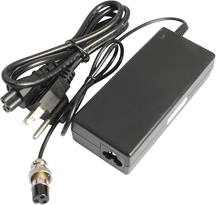 36V 1.8A Female 3-Pin XLR Lead Acid Battery Charger with 3-Prong Inline Power Supply Cord for 36V Bo
