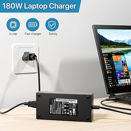 180W AC Charger Fit for Dell Dock WD19 WD22TB4 K20A001 TB16 D6000 D6000S Business Monitor Dock WD15