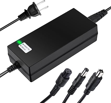 42V 2A Charger 3 Plugs(8mm 3-Prong, 5.5mm DC connectors and 8mm/0.31in one-Prong) Universal for 36V