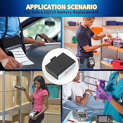 3400mAh Upgrade Battery for Zebra Mobile Printer ZQ610 QLN320 QLN220(HC) ZQ500 ZQ510 ZQ520 ZQ521 ZQ6