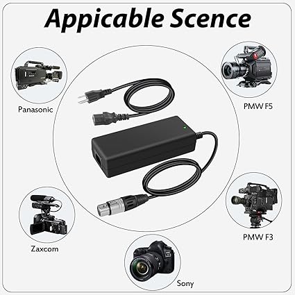 12v 4 pin Power Supply 4 pin XLR Power Supply 12v for Power Pro Cameras, Sony PMW F5 F3, Zaxcom, Pan