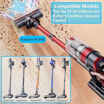 31V Charger for 25.9V Battery Cordless Vacuum Cleaner Replacement for Fieety, SunSare, Proscenic, MI