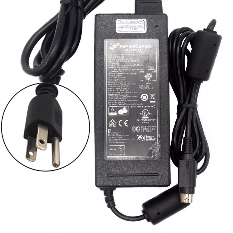 54V 90W Power Supply AC Adapter FSP090-AWBN2 P/N 9NA0903501 9NA0903503 4-PIN Model FSP090-AWBN2 Typ