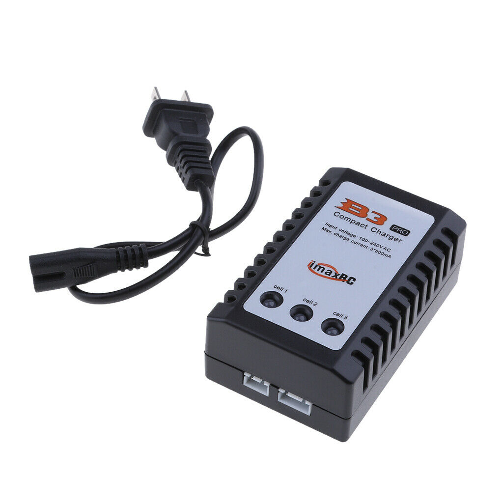Battery Lipo Balance Charger for 7.4V 11.1V 2S 3S 110-240V RC Model Color: Black Country/Regio - Click Image to Close
