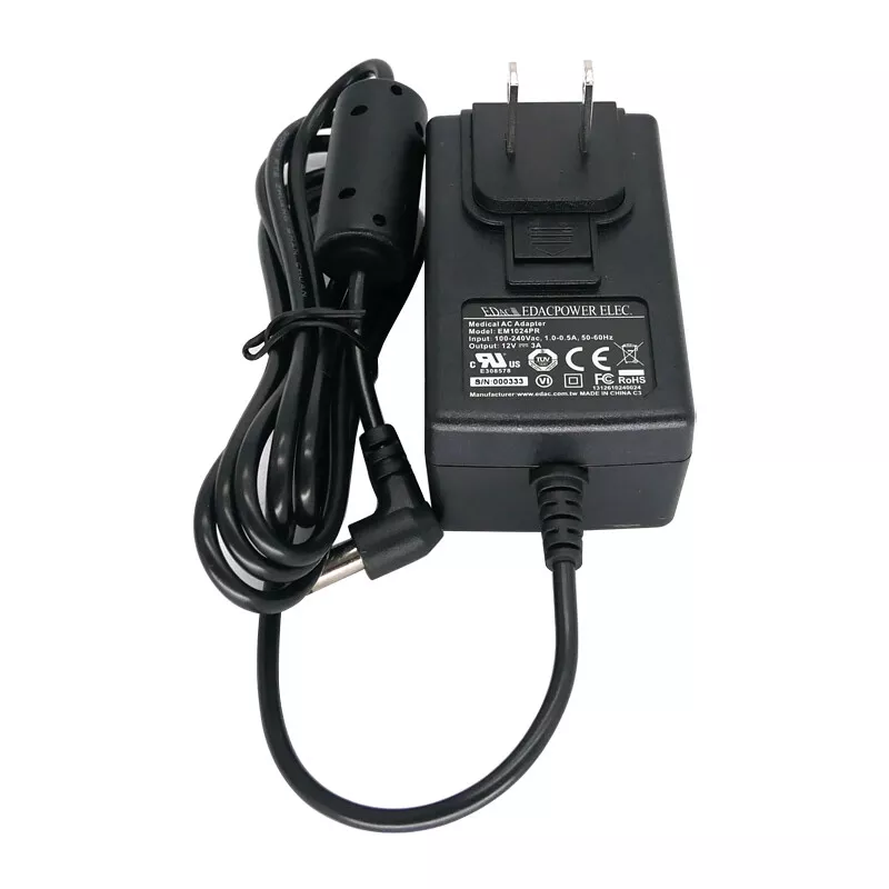 Genuine EDAC EM1024PR 12V 3000mA AC Adapter Power Supply MPN EDAC EM1024PR Compatible Brand EDAC Br