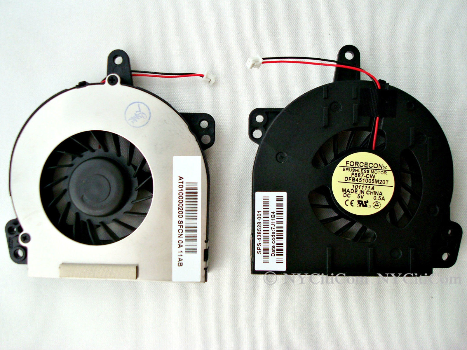 New FORCECON F687-CW P/N DFB451005M20T DC5V 0.5 A CPU Fan ORIGINAL - FN50 - Click Image to Close