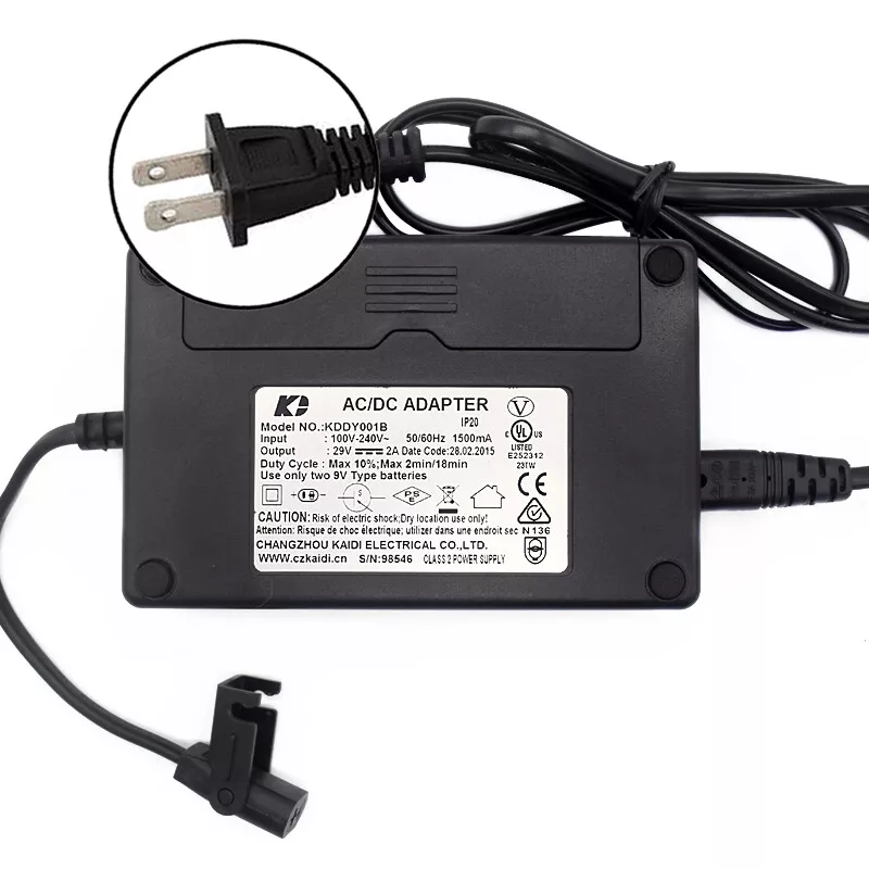 Genuine KD Kaidi KDDY001B Power Supply for P/N: KDDY001 KDDY008 29V 2A MPN K 1B Custom Bundle No Ou