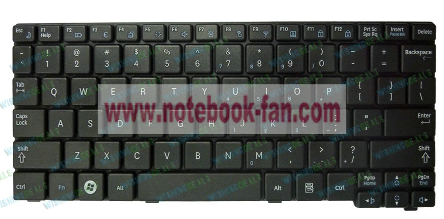 NEW SAMSUNG N145 N148 N150 NB30 US Keyboard Black - Click Image to Close