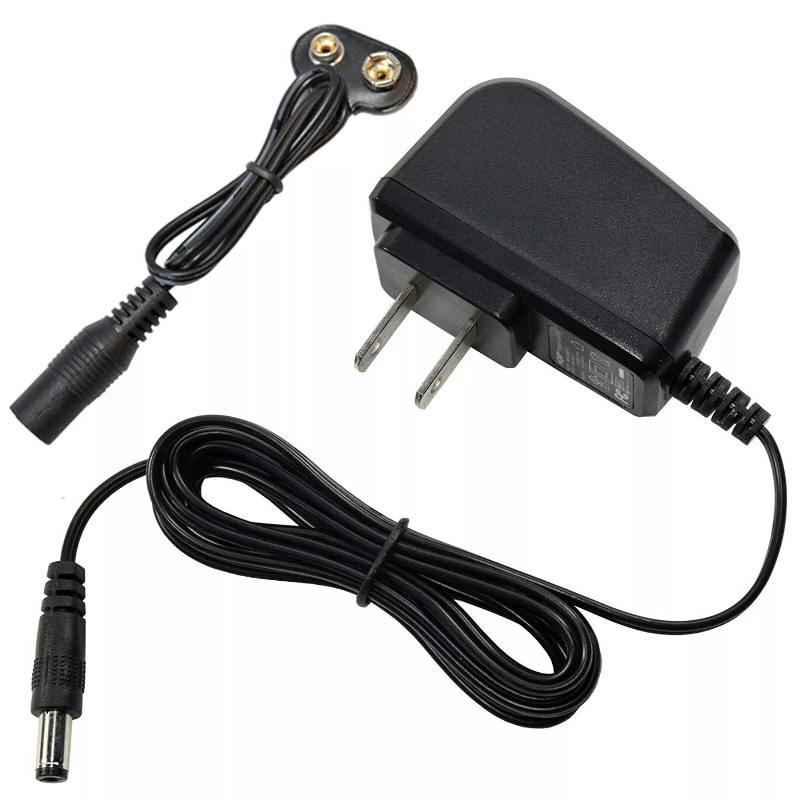 AC Adapter+Battery Snap Connector for Dogtek Sonic BirdHouse Bark Control Output Voltage 9 V Output