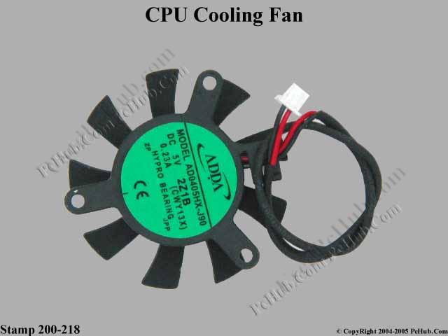 Stamp 200-218 DC 5V 0.23A AD0405HX-J90 (CWY13X) Cooling Fan - Click Image to Close