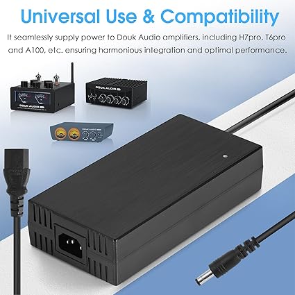 Nobsound 48V10A DC Power Supply Adapter 480W 100-240V Transformer for Amplifier Connector Type Bar